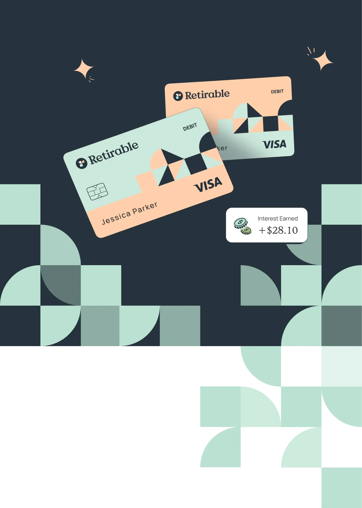 Retirable debit card